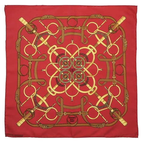 hermes scarf red